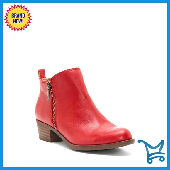 Shoes - Women's Ankle Boots with Chunky Heel, Dual Zippers, Cushioned Footbed